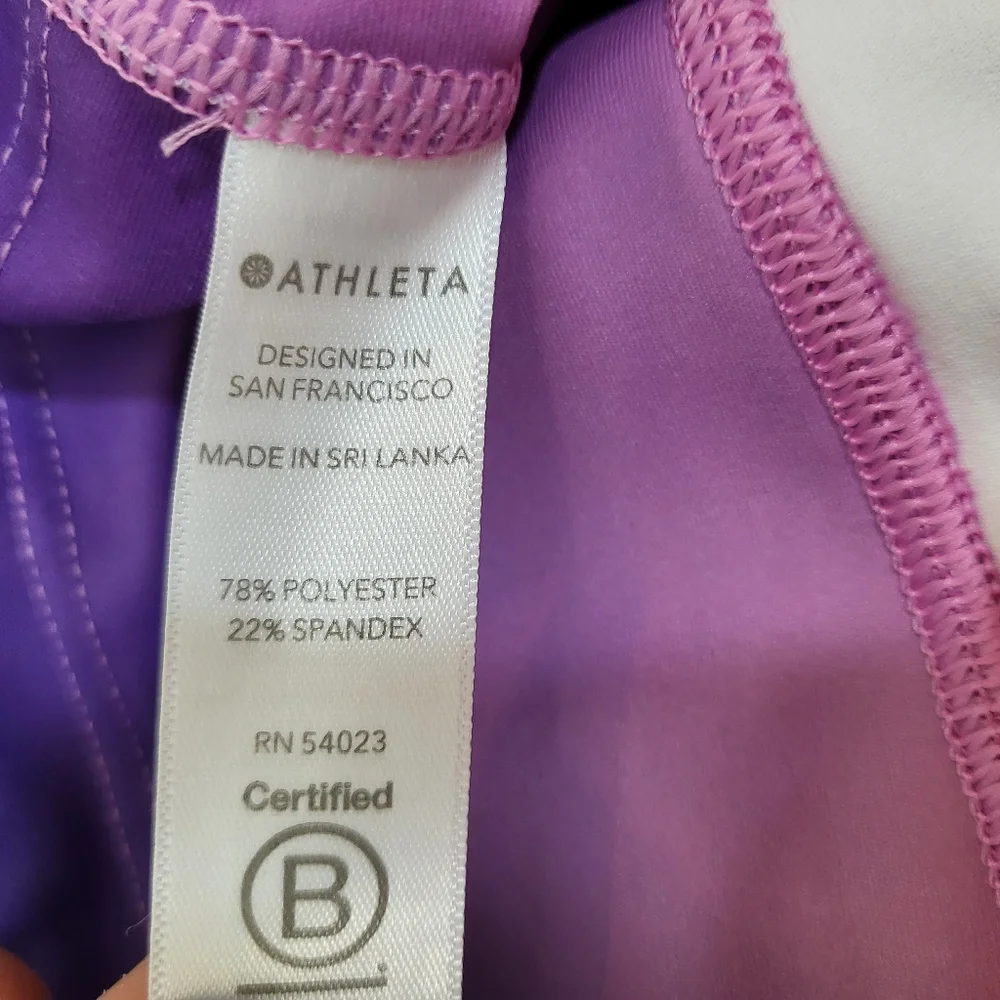 NWOT ATHLETA Size XXS Love Proudly 7/8 Leggings Rainbow Ombre Yoga Pilates